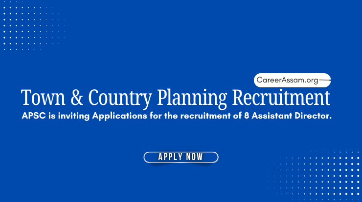 Town & Country Planning Recruitment 2025 – 8 Assistant Director Posts