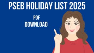 PSEB Holiday List 2025 PDF Download