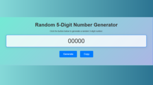 Random 6 Digit Number Generator, Random 5 Digit Number Generator