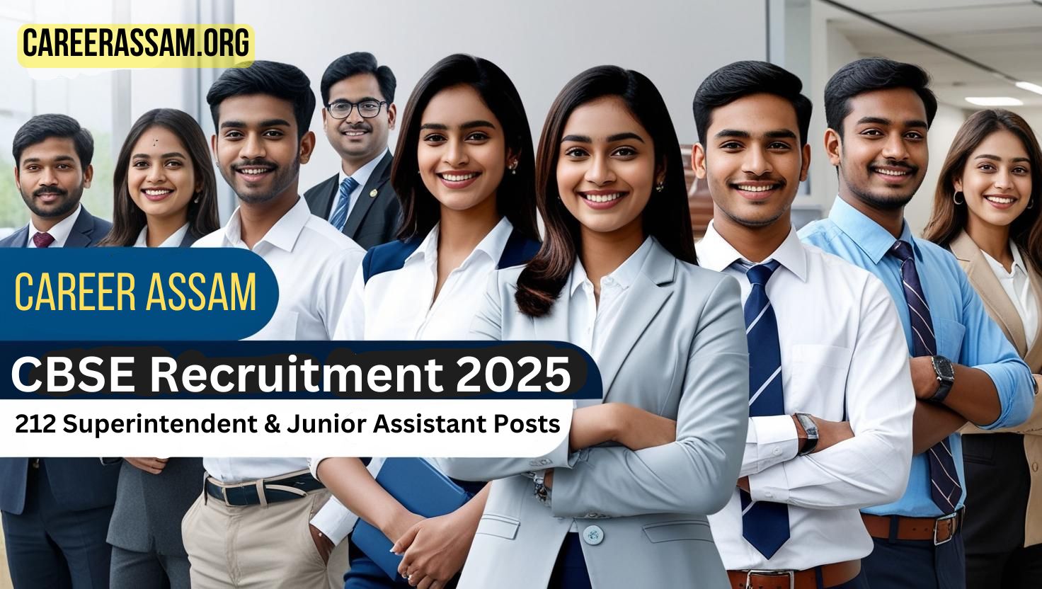 CBSE Recruitment 2025 – Apply for 212 Superintendent & Junior Assistant Posts, Assam Career